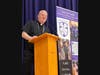 Bishop Dennis Spies leads the blessing ad dedication of the new Activity Center floor
