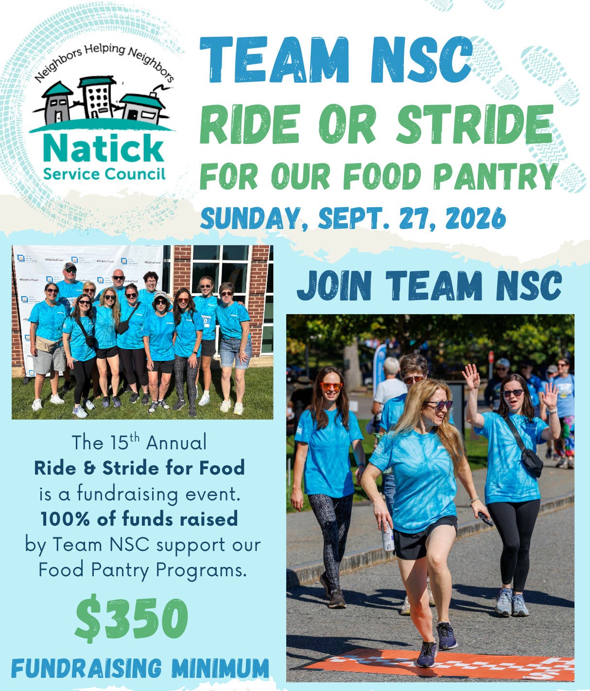Ride & Stride for Food benefitting Natick Service Council