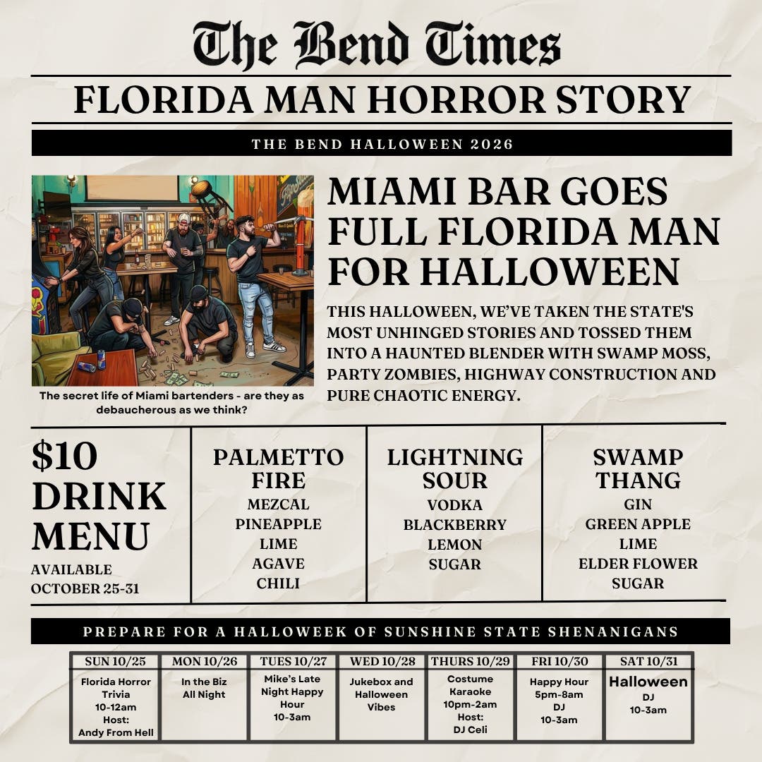 The Bend Florida-Man Horror Story Halloween Party 2026