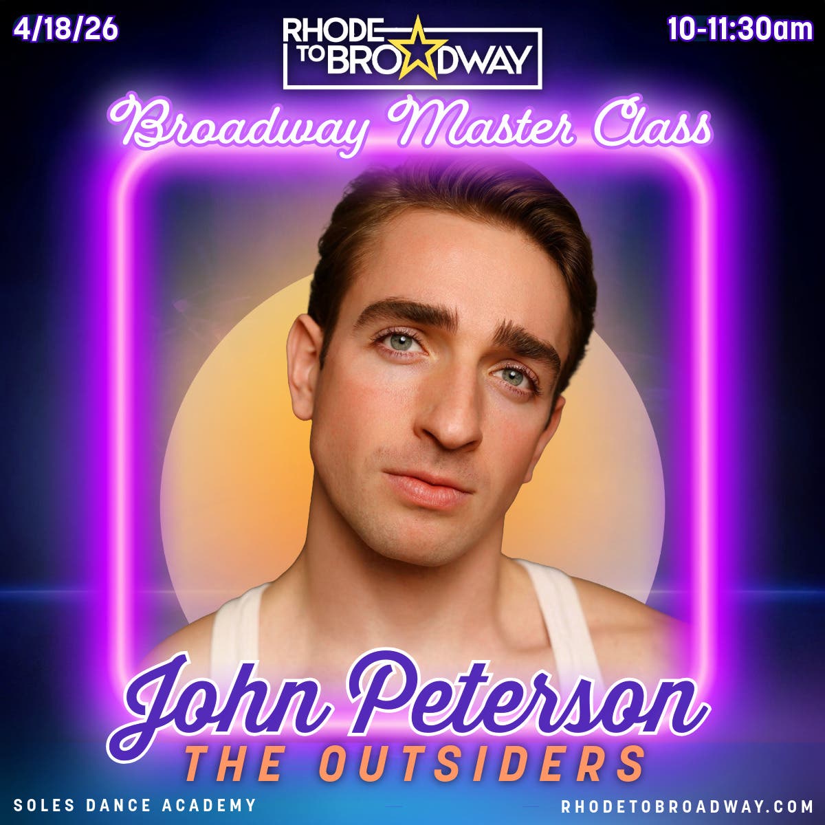 Broadway Master Class with John Peterson from The Outsiders Ages 7-17