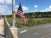 Sanders is particularly fond of decorating the Rt. 7 overpass at Clarks Gap. 