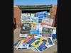 Signage collected in a two hour period on a Sunday morning. Signs are mounted not only in medians and ramps, but zip tied to poles, overpasses, roundabouts and even nailed into trees.