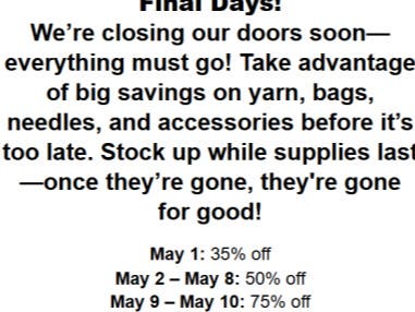 Final days for Colorways