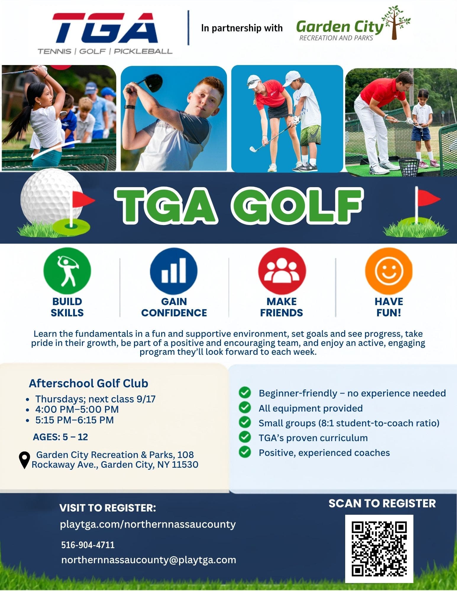 TGA Afterschool Golf Club:  Swing into Fun, No Course Required! 