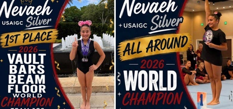 Medford Student Becomes Three-Time Gymnastics World Champion