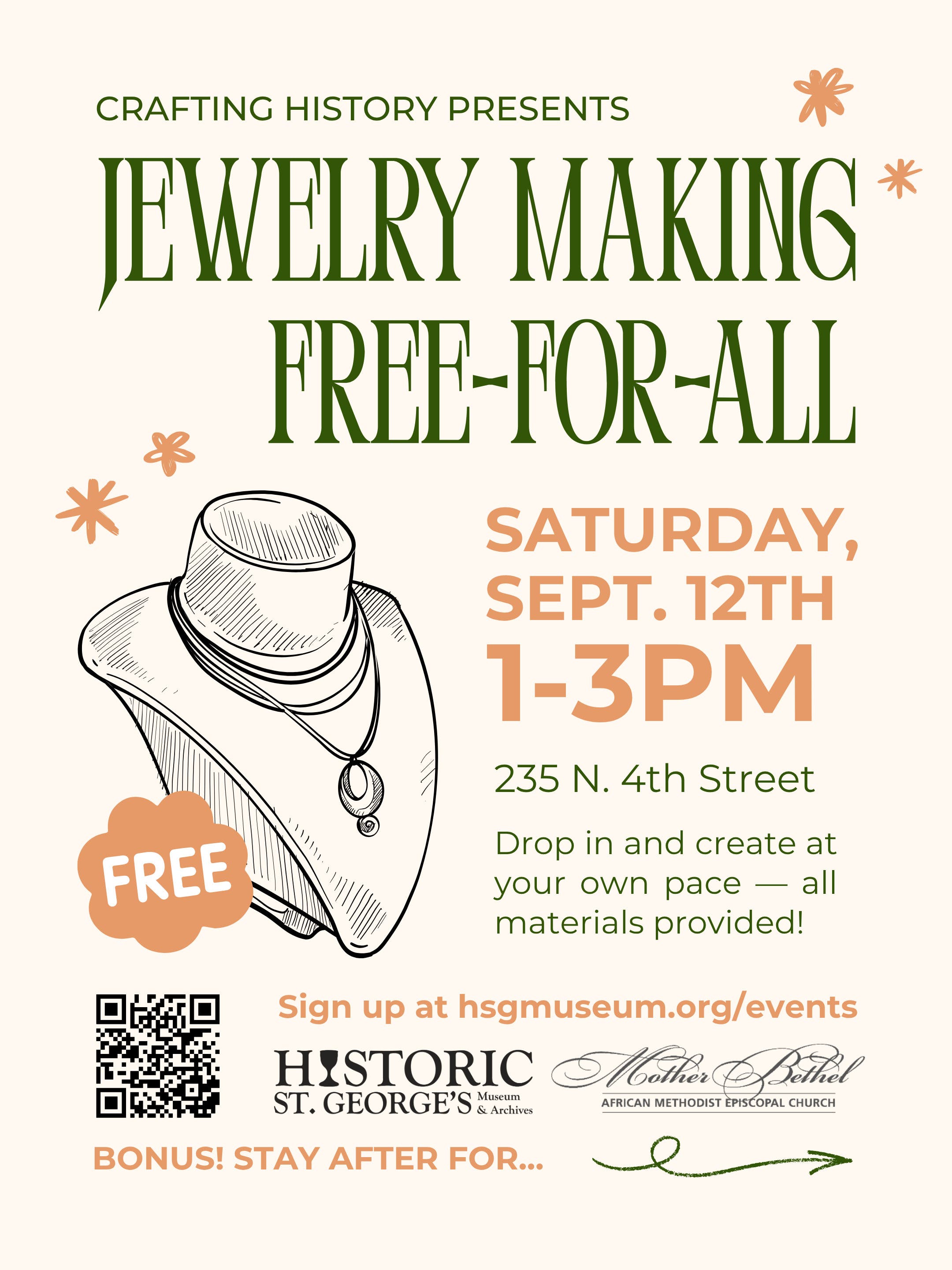 Jewelry Making Free-For-All + Historical Lecture