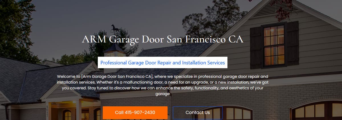 Arm Garage Door San Francisco CA