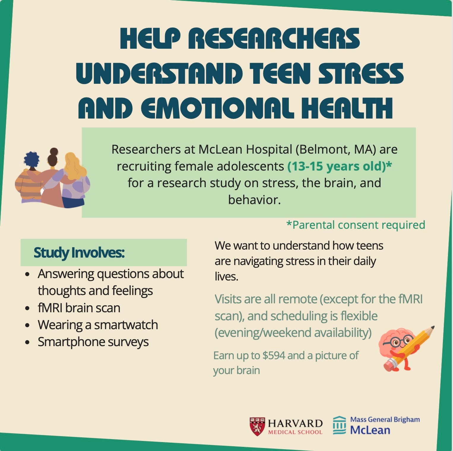 McLean Hospital Study on Stress, Mood, and the Brain. Earn up to $594!