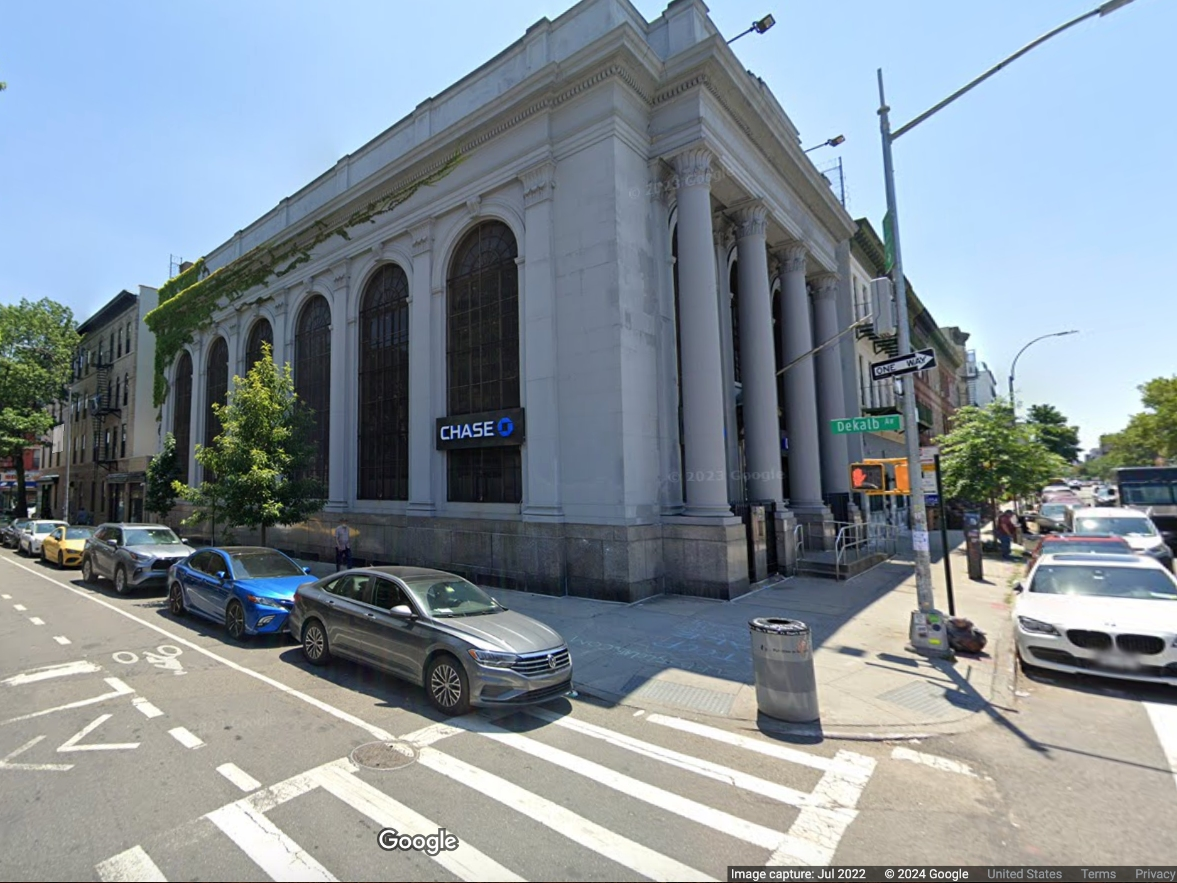 Chase Bank workers in Bed-Stuy were robbed at gunpoint today. 