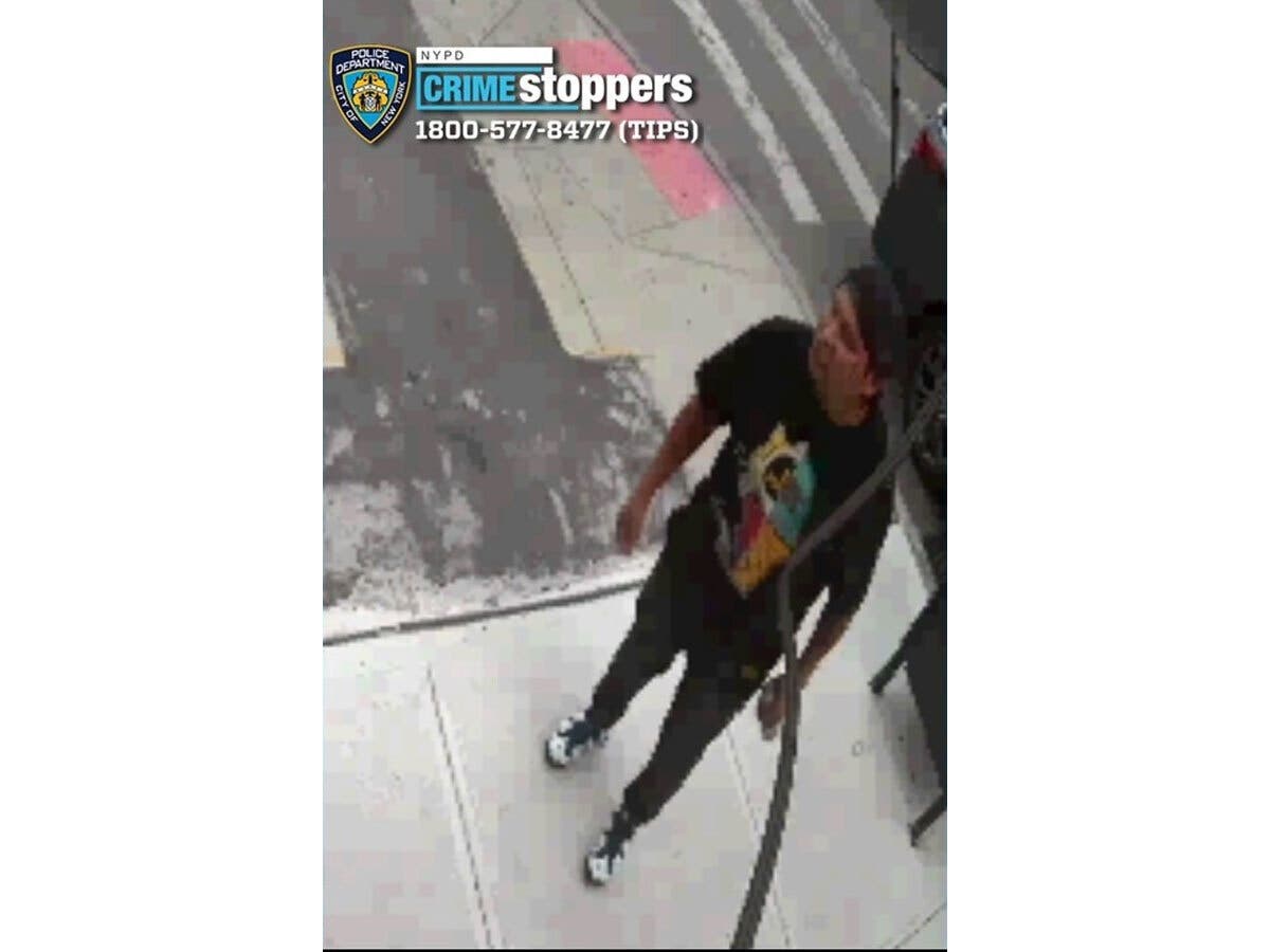 Police did not release a description of the perpetrator but said they suspect it is the man in the security camera photo above. 