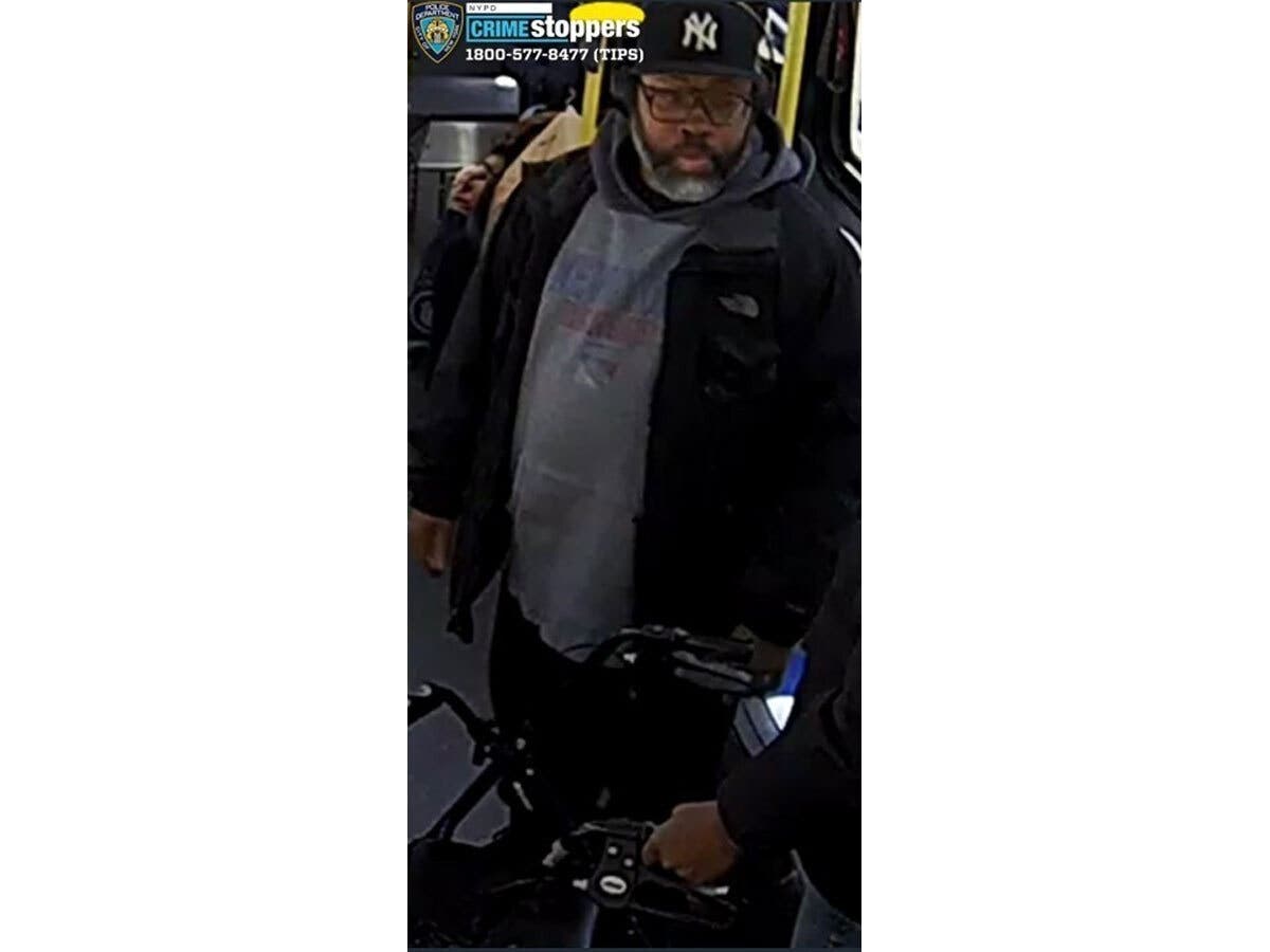 Police have released a surveillance photo of the suspect, who ﻿was last seen wearing a black jacket, gray sweater, and a black Yankee hat.