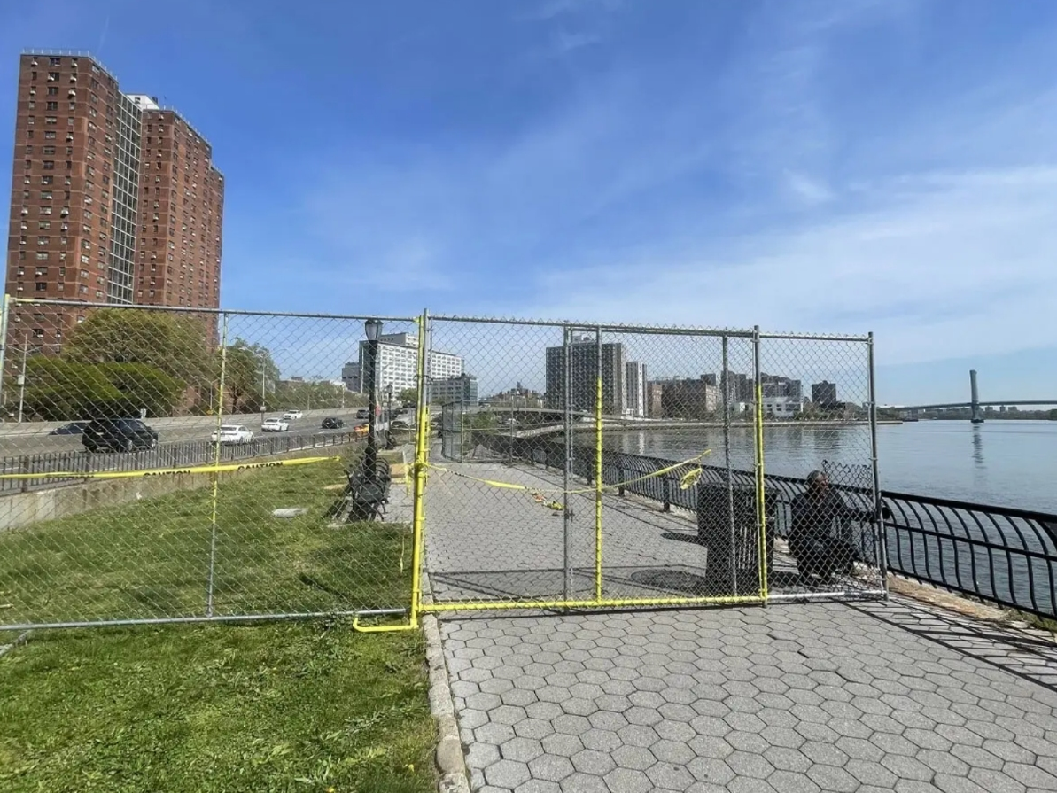 Friends of the East River Esplanade founder Jennifer Ratner told Patch the closure (pictured above) was disrupting people's routines and commutes.