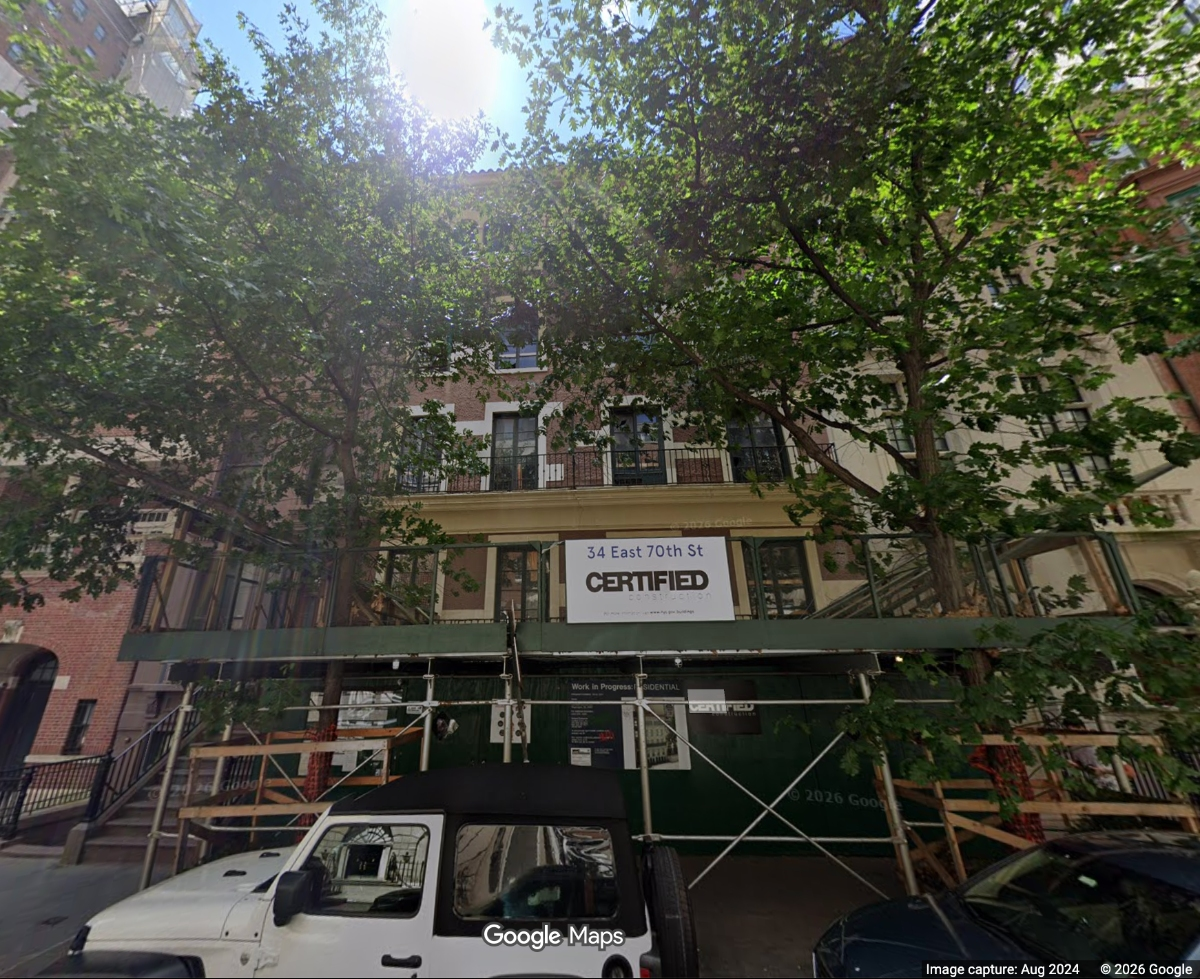The chart-topping property, which closed for $24,500,000, is located at 34-36 East 70th St.,  between Madison and Park avenues.