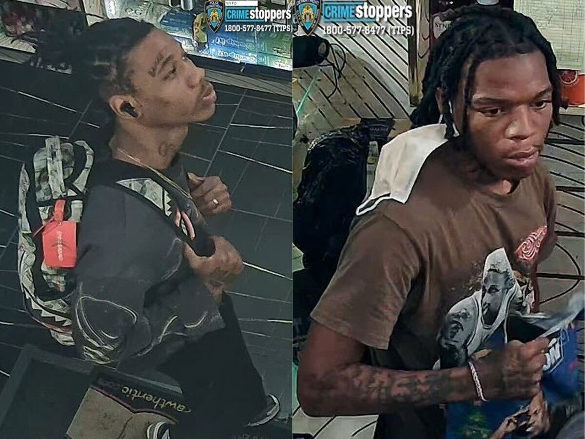 Police are investigating the incident and have released surveillance photos of the two suspects.
