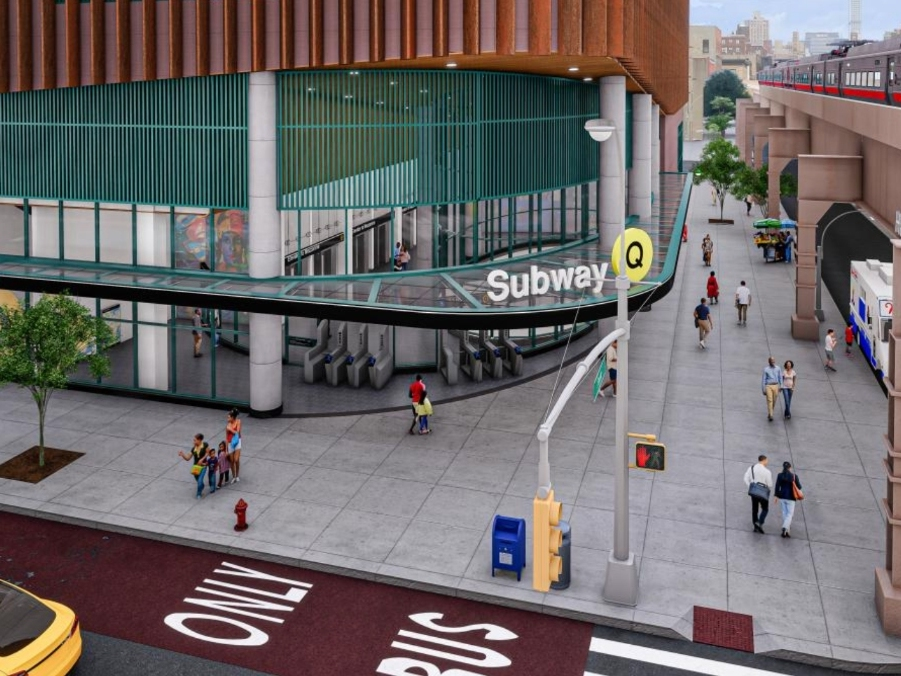 The 125 Street entrance, looking south.