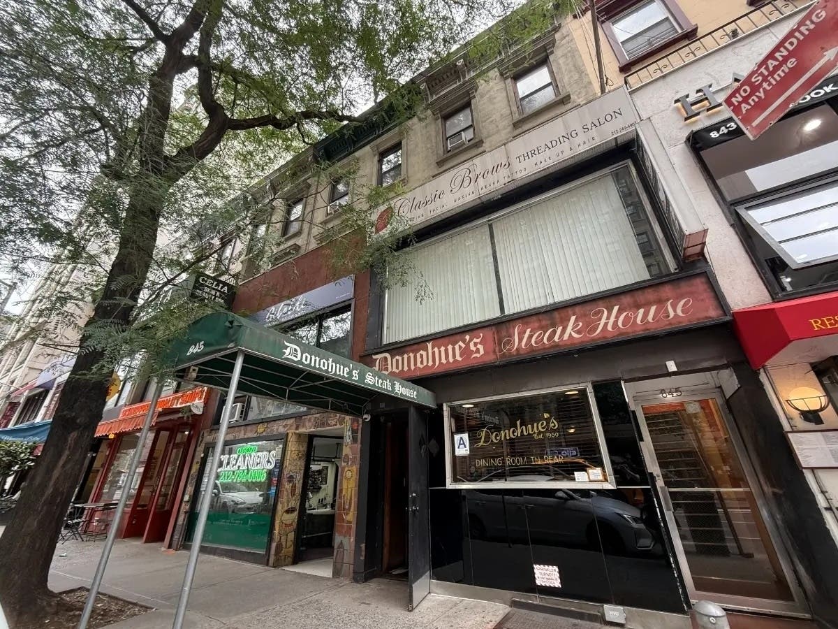 Donohue's Steak House is on 64th Street and Lexington Avenue.