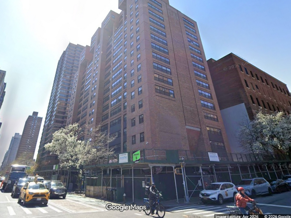 The apartment building, located at 1760 Third Ave., between East 97th Street and East 98th Street, includes a 24-hour attended lobby, on-site resident manager, elevators, a multi-purpose room, a fitness center, a computer lab, and an on-site laundry room.
