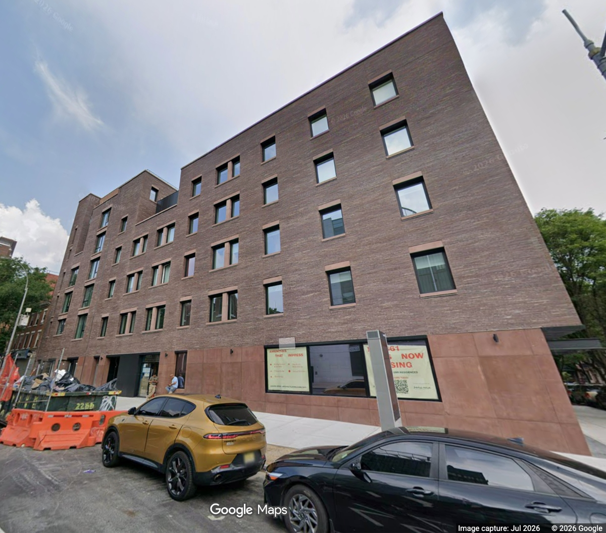 The apartments are located at 1861 Amsterdam Ave. on the corner of West 152nd Street and range from studios to one-bedroom units, with rents between $1,777 and $1,852.