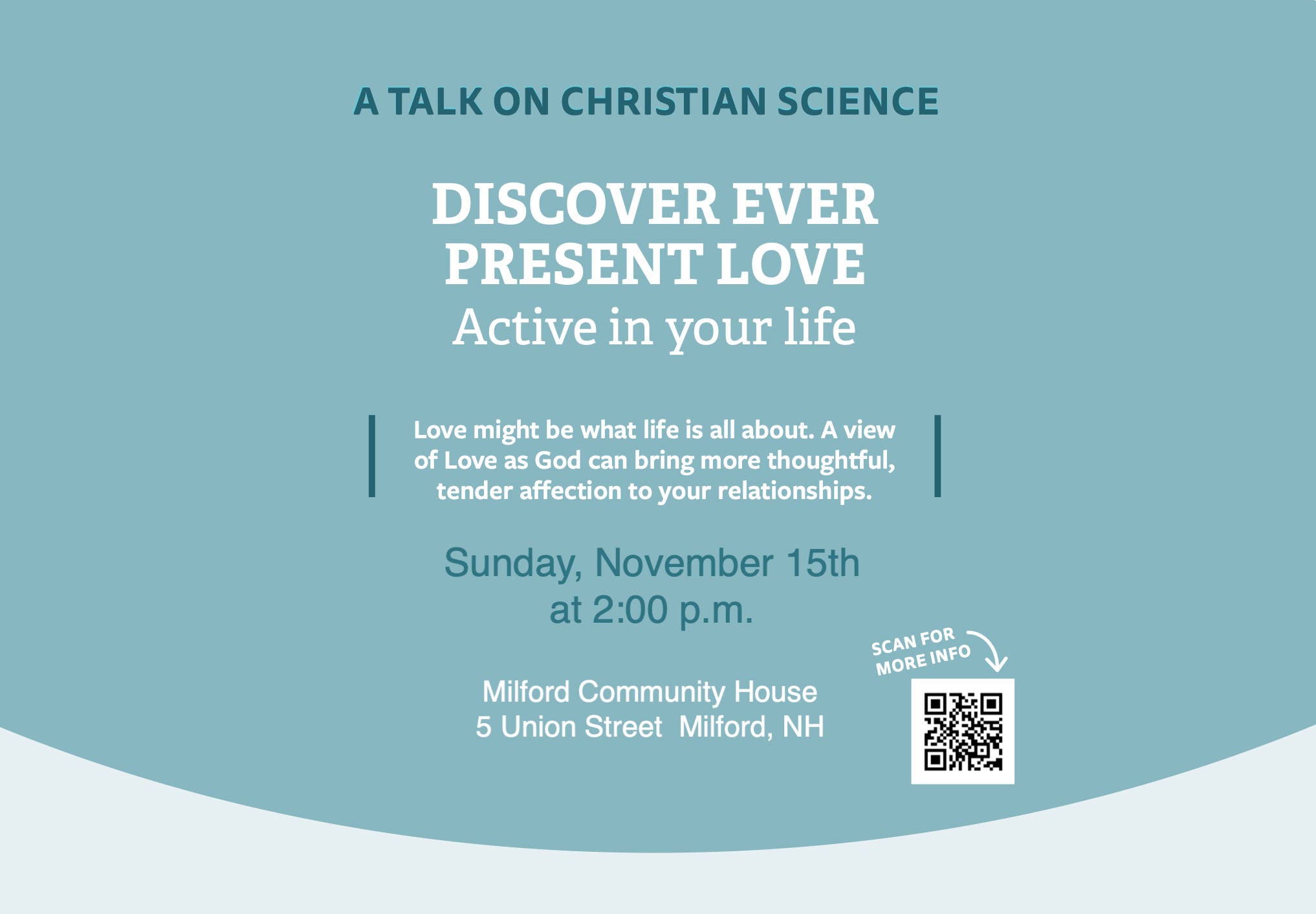 DISCOVER EVER PRESENT LOVE Active in your life