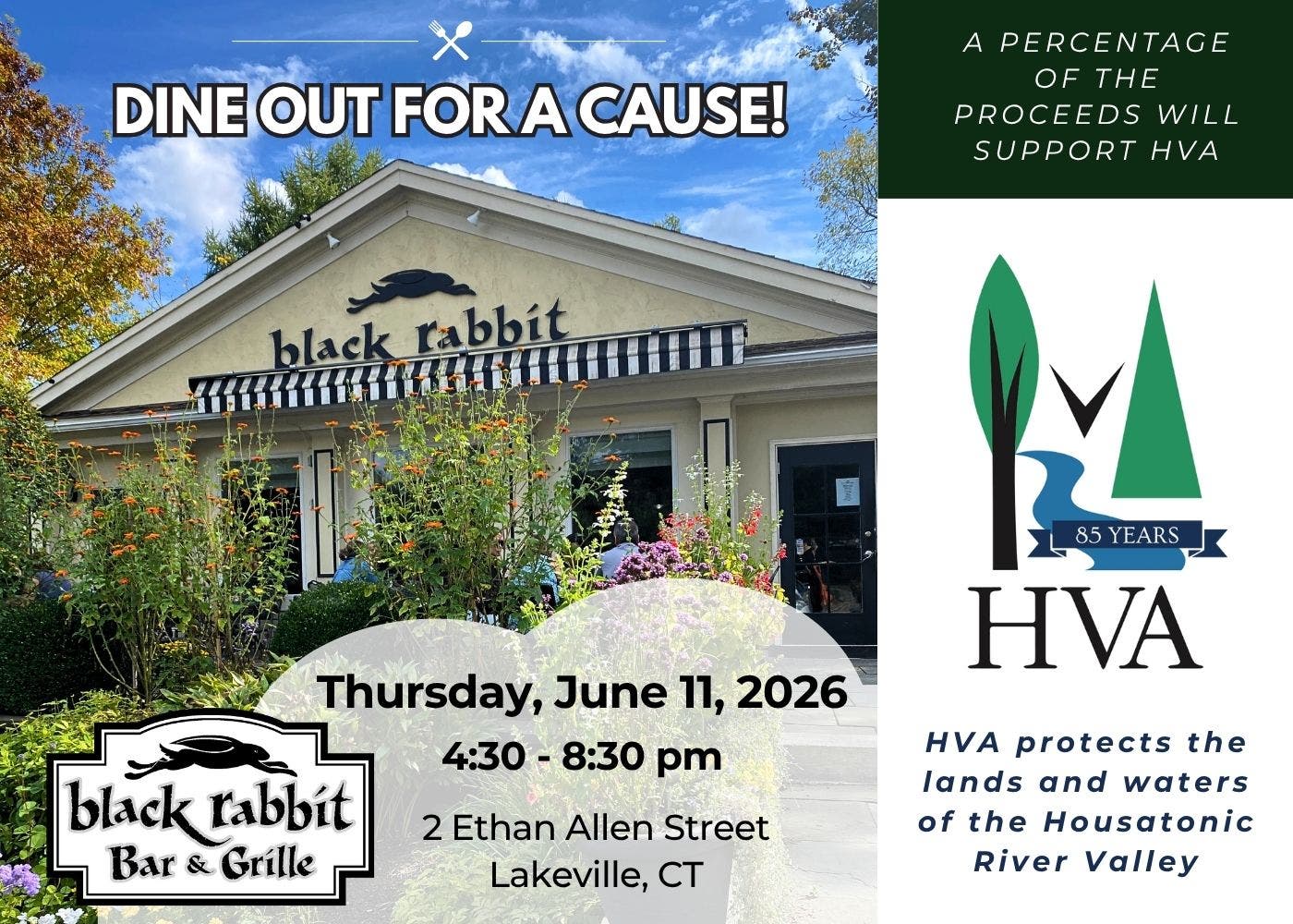 Dine Out for a Cause with HVA at Black Rabbit!