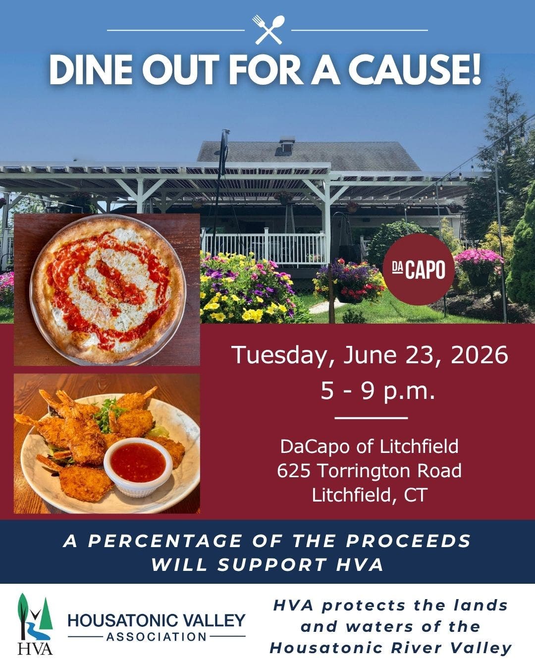 Dine Out for a Cause with HVA at DaCapo of Litchfield
