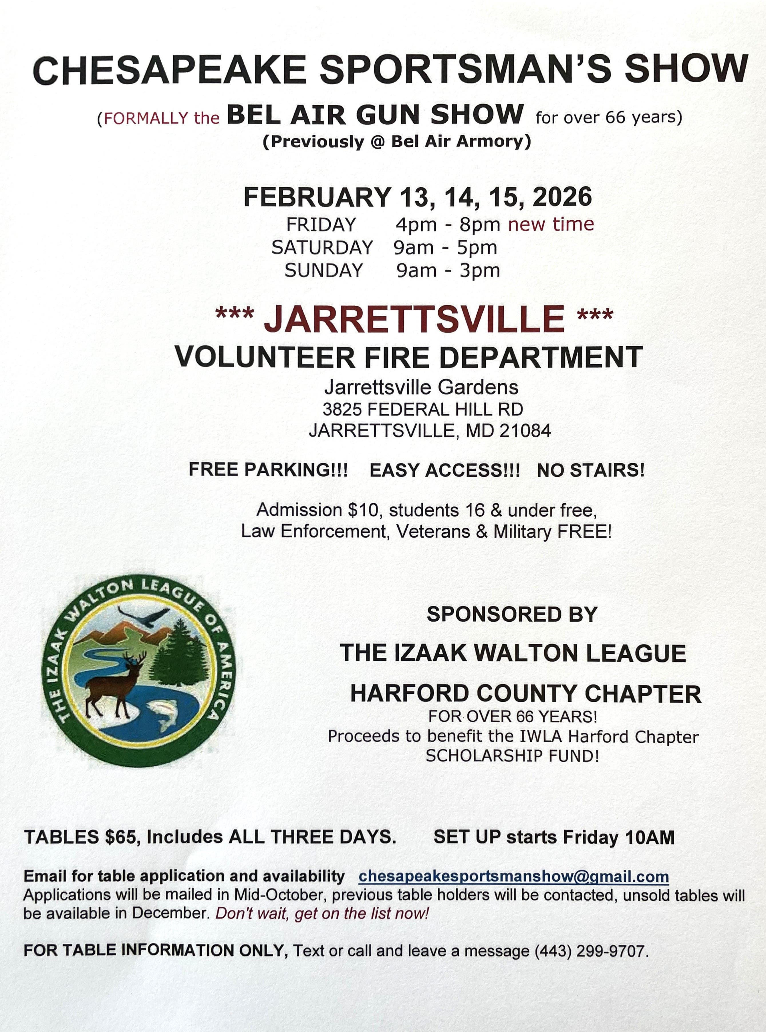 Chesapeake Sportsman Show February 13-15, 2026