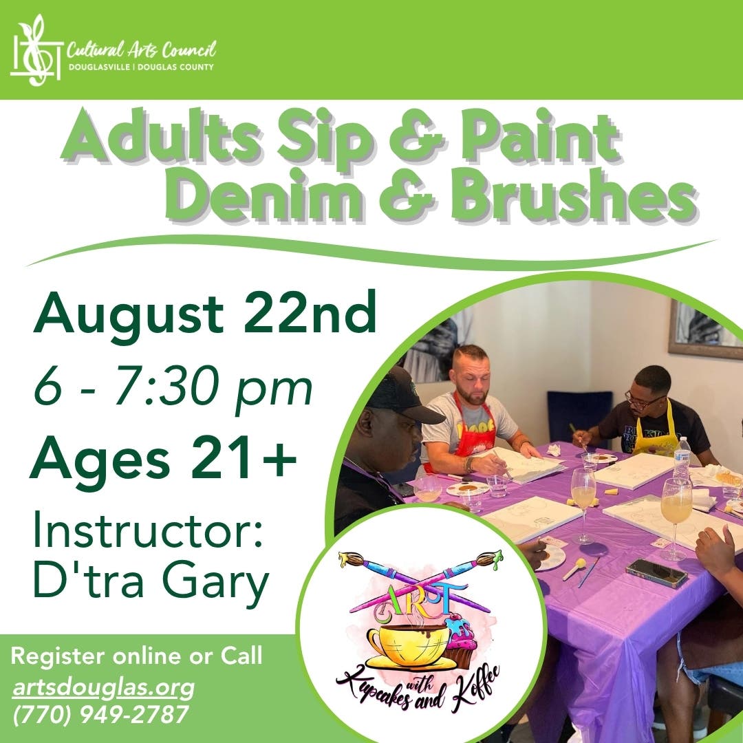 Adults Sip & Paint: Denim & Brushes
