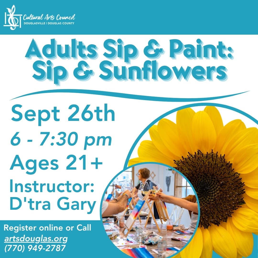 Adults Sip & Paint: Sip & Sunflowers