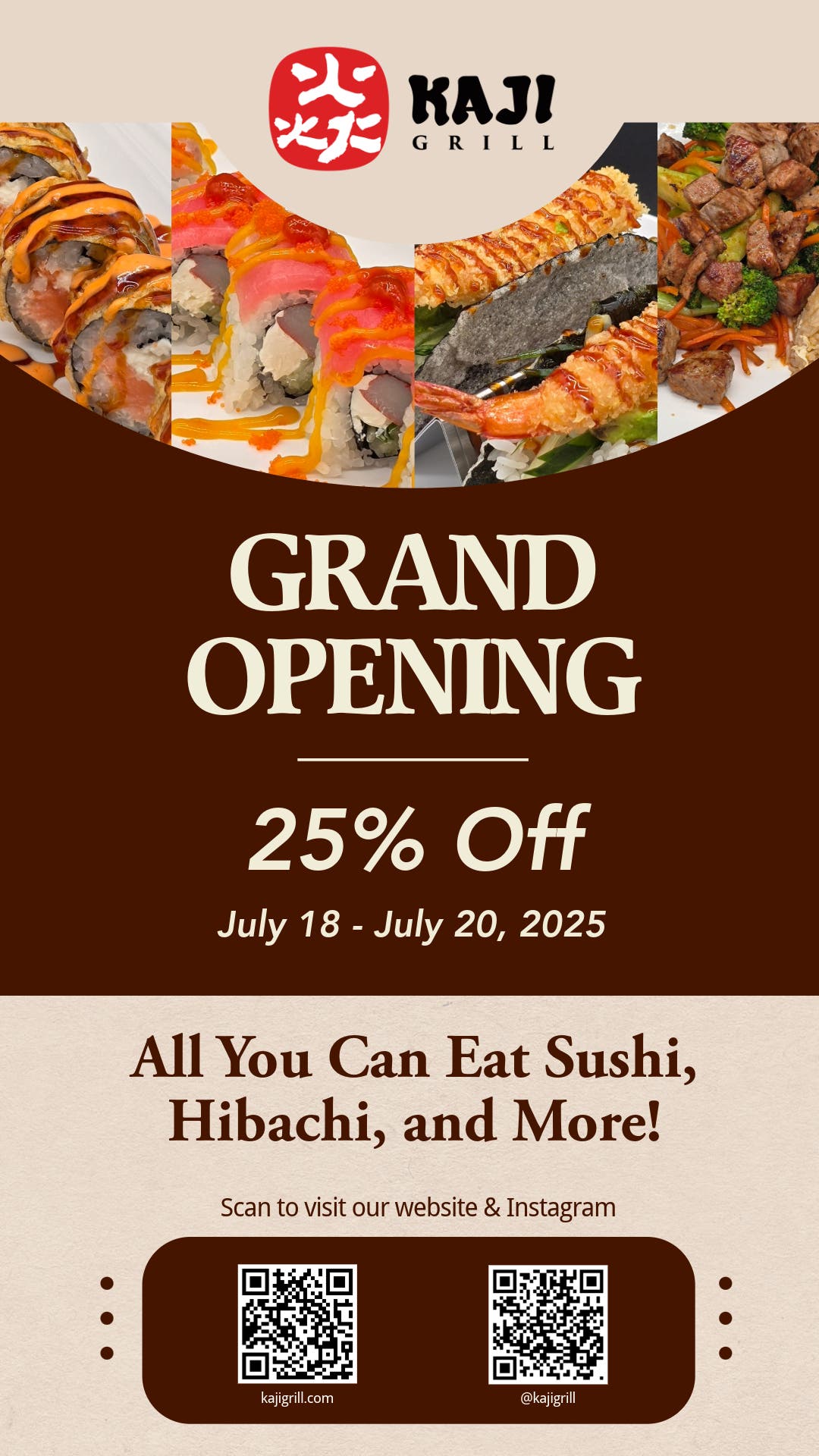 Kaji Grill Grand Opening - 25% All Weekend
