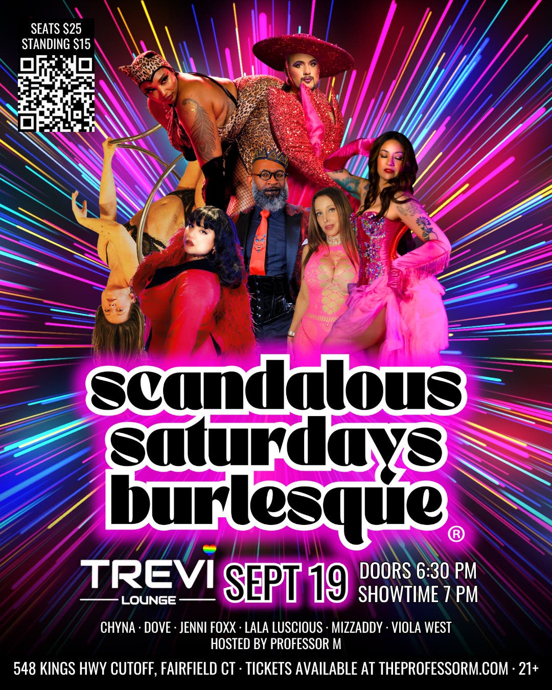Fall into glamourous, rebellious cabaret! Scandalous Saturdays Burlesque