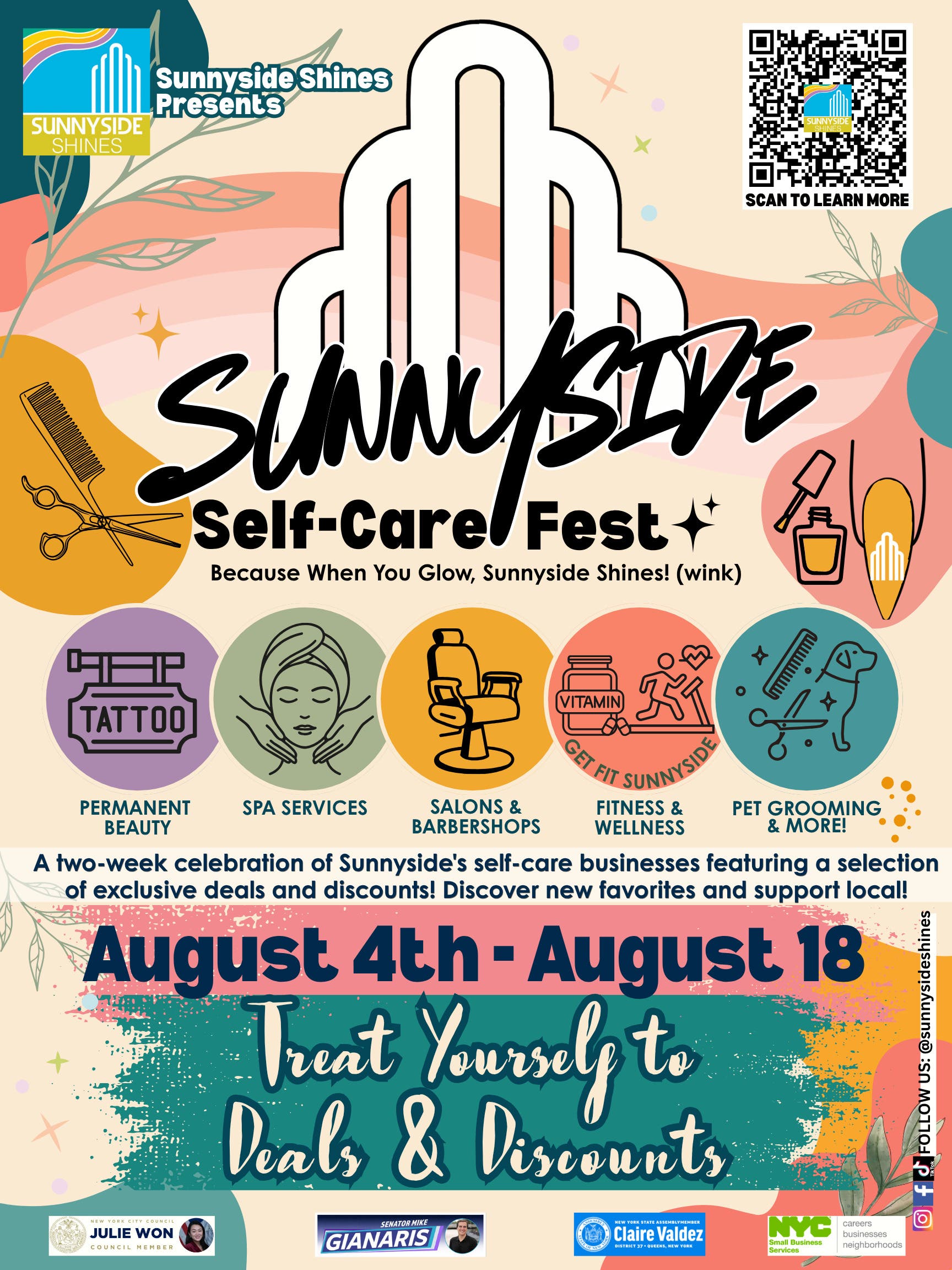 Sunnyside’s 2nd Annual Self Care Fest Now Through 8/18