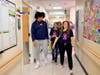 Chicago Bears defensive lineman Daniel Hardy and teammates take a tour on Tuesday, October 29, 2024, at Advocate Sherman Hospital in Elgin, Illinois. The group toured the Cancer Care Center and visited with patients.