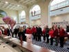 Couples renewing their wedding vows at Glen Cove City Hall on Valentine's Day. 