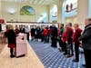 Couples renewing their wedding vows at Glen Cove City Hall on Valentine's Day. 
