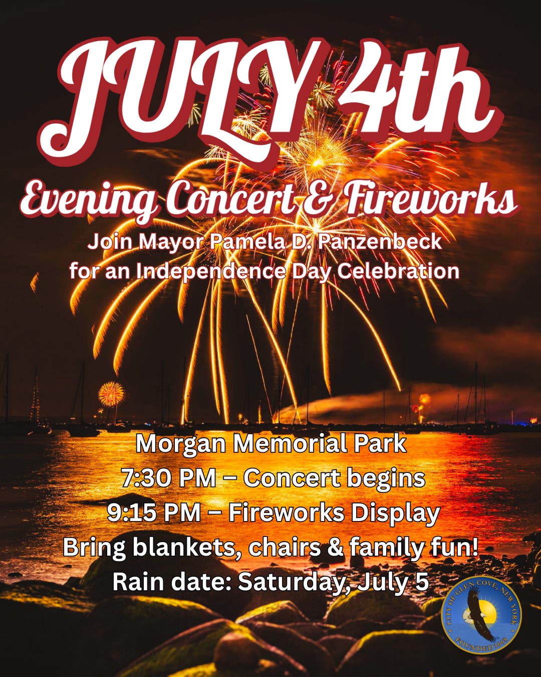 Glen Cove July 4th Concert and Fireworks