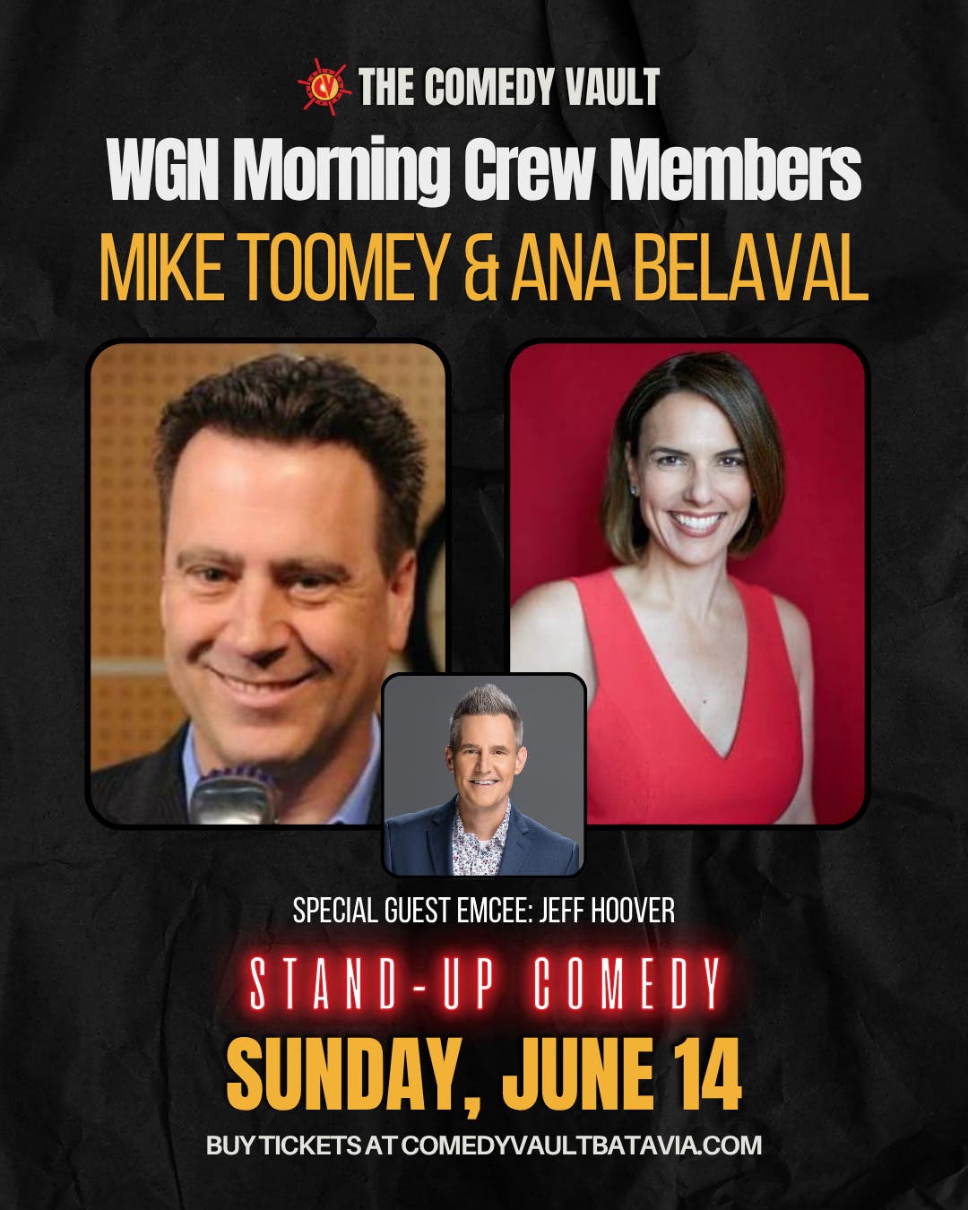 WGN Morning Crew Members Stand Up Comedy LIVE @ The Comedy Vault!