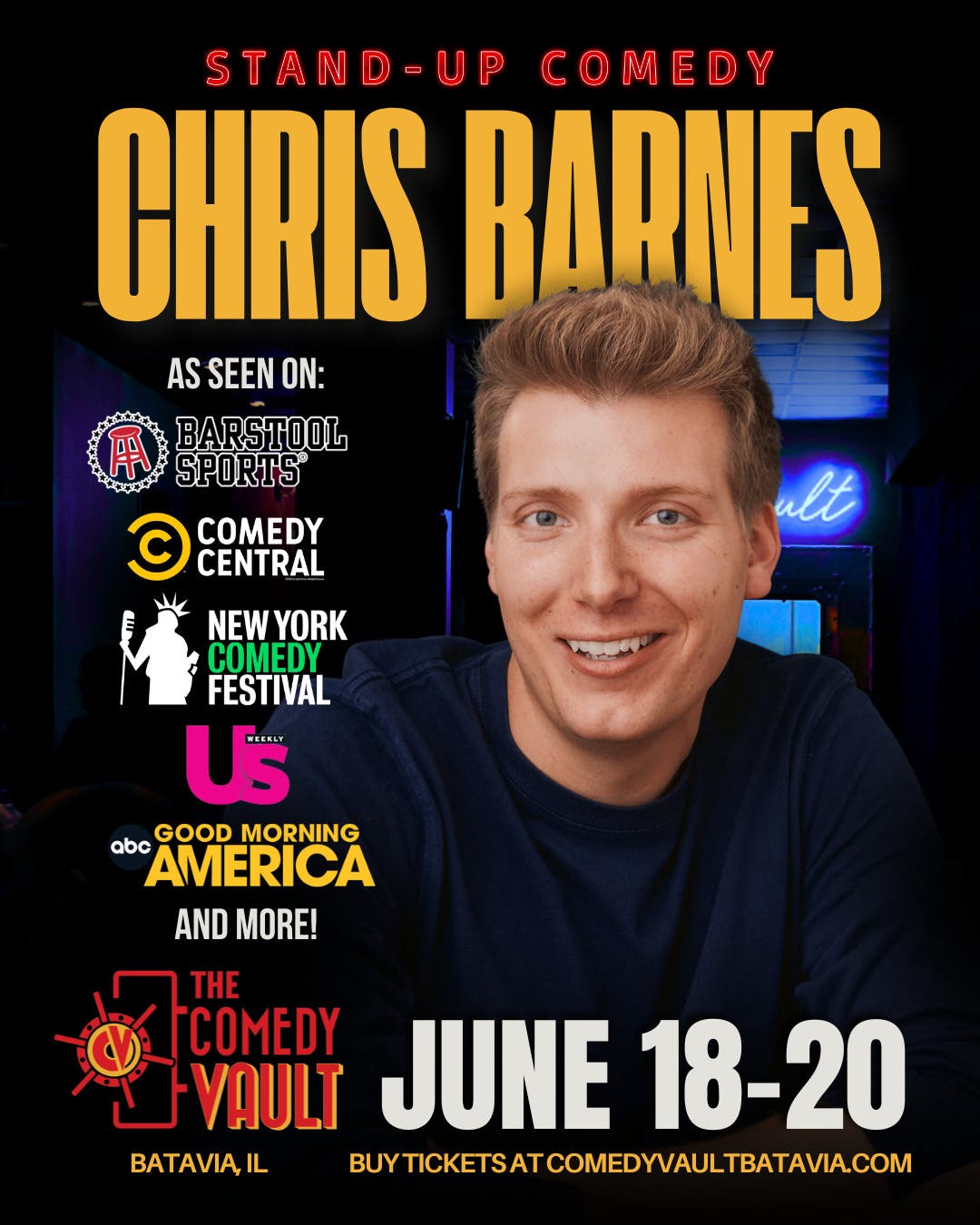 Chris Barnes Stand Up Comedy LIVE @ The Comedy Vault!