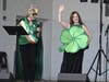 Marjory O'Dowd and Colleen Doyle have fun while co-emceeing Naperville Irish Fest