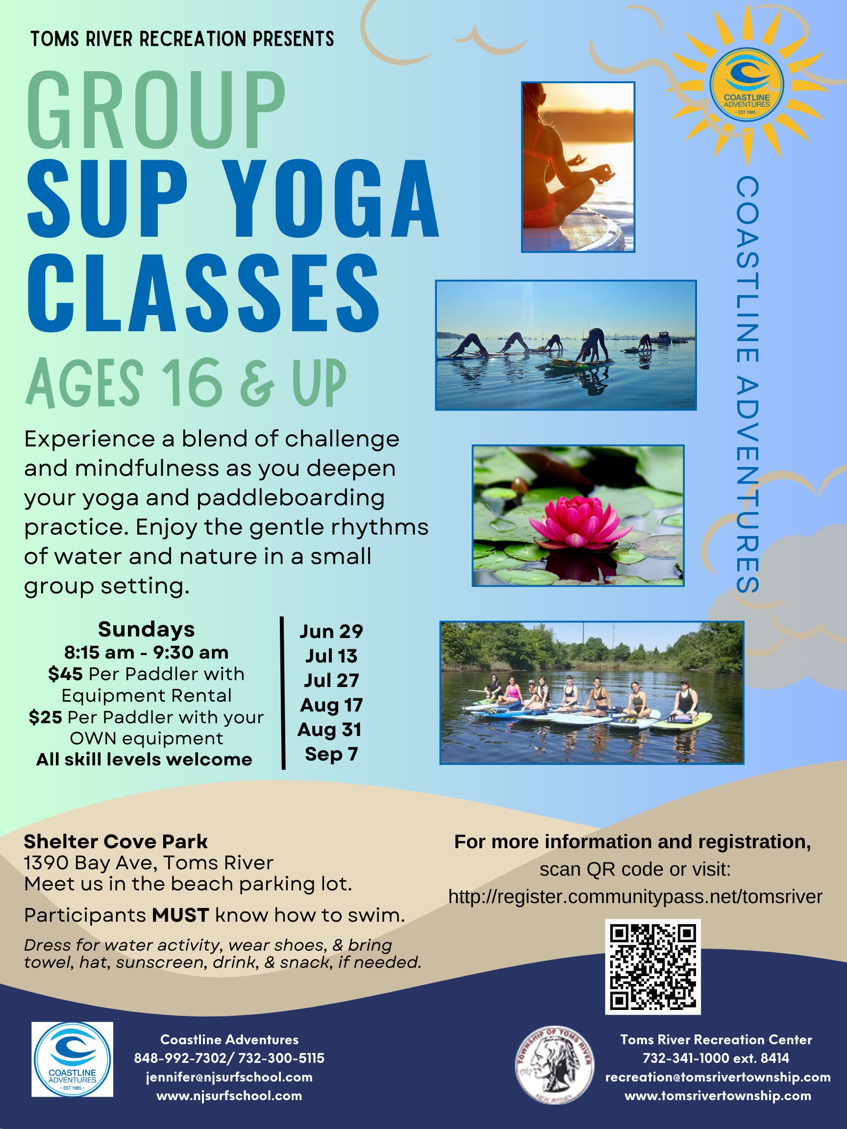 SUP YOGA with Coastline Adventures & TR Recreation