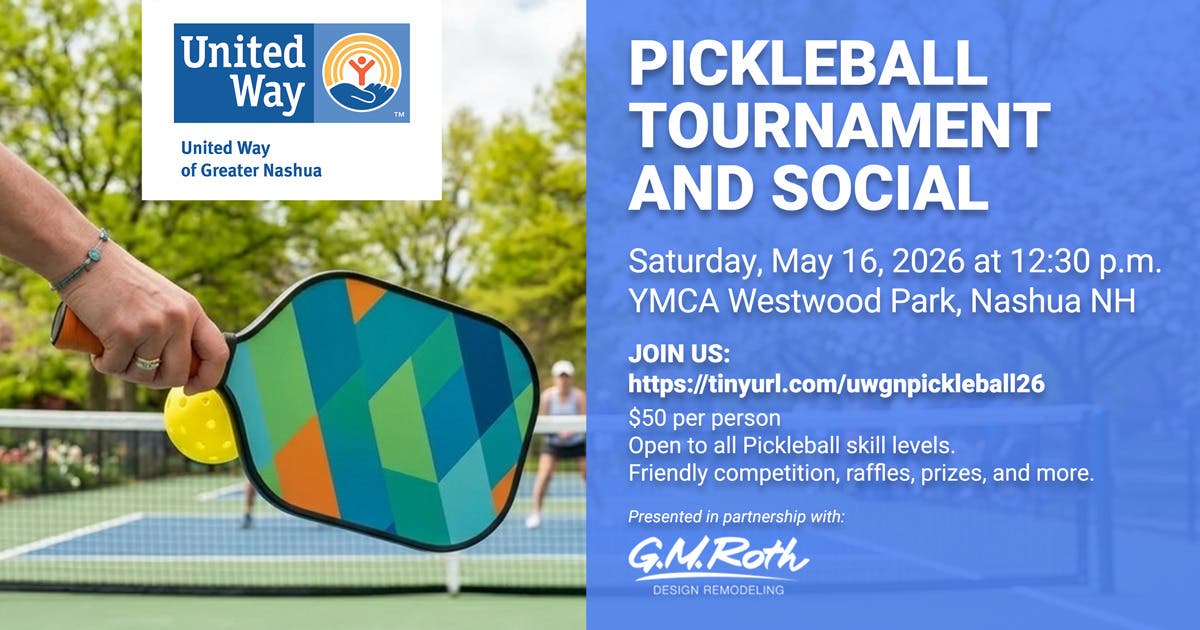 Pickleball Tournament & Social 2026 - United Way of Greater Nashua