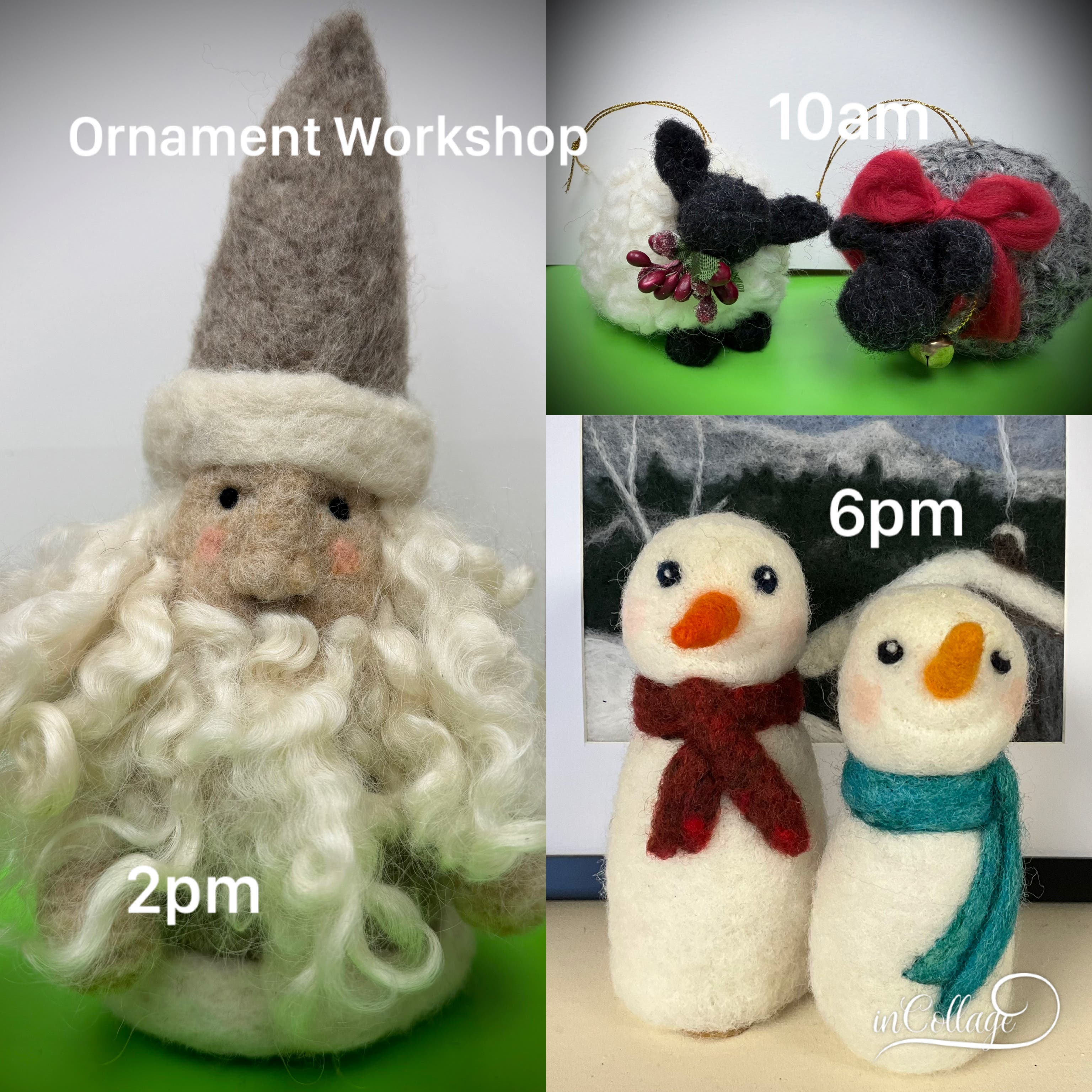Needle Felted Ornament Workshop