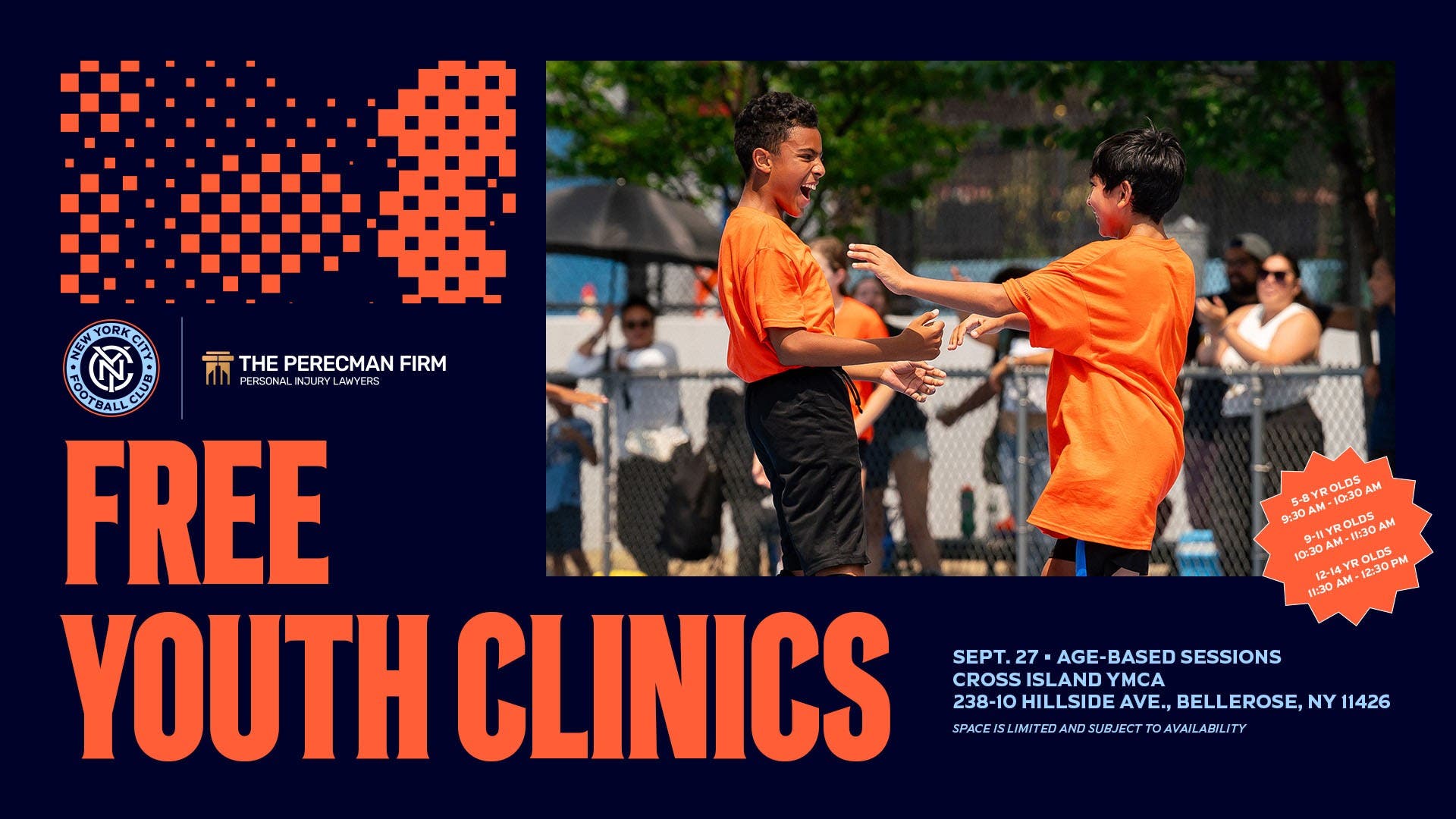 ⚽  FREE NYCFC Youth Clinic at the Cross Island YMCA ⚽ 