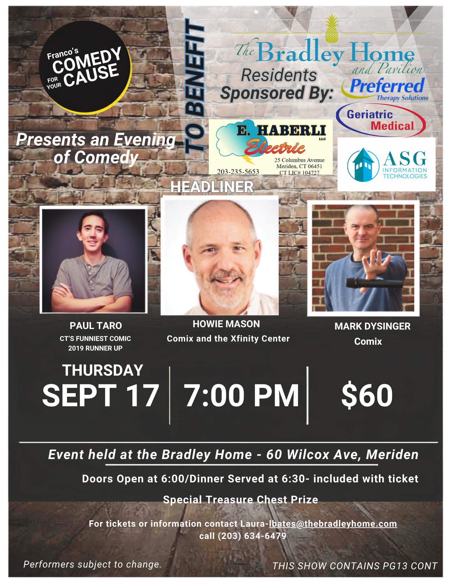 Franco's Comedy For Your Cause Presents An Evening Of Comedy