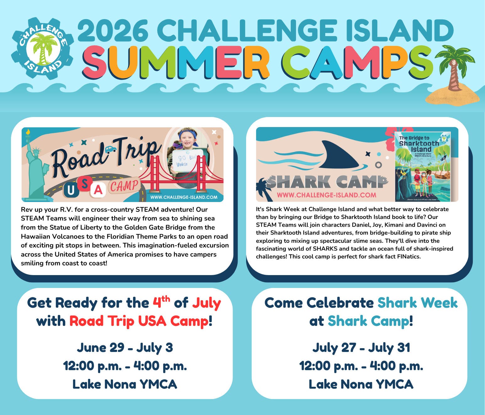 STEAM Summer Camps! 🏝️😍☀️