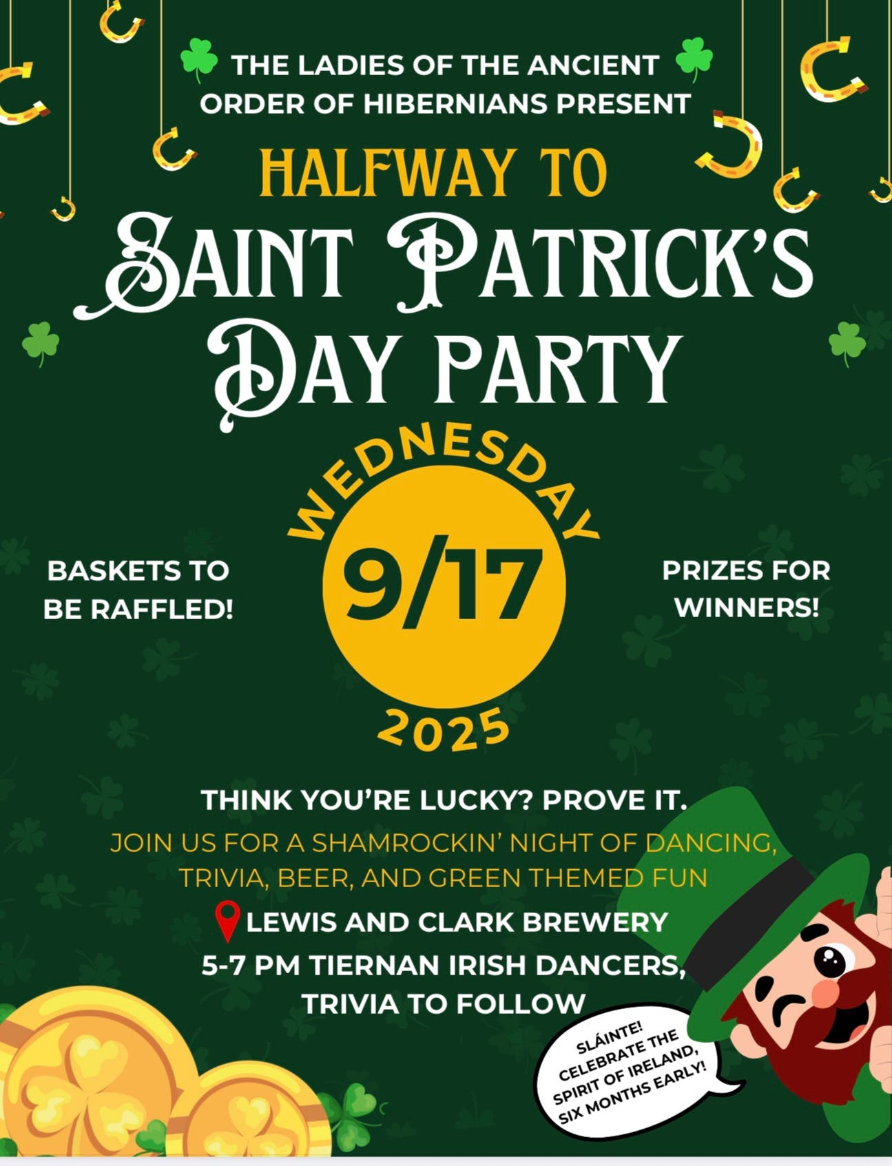 The LAOH Presents “The Halfway to Saint Patrick’s Day Party!”