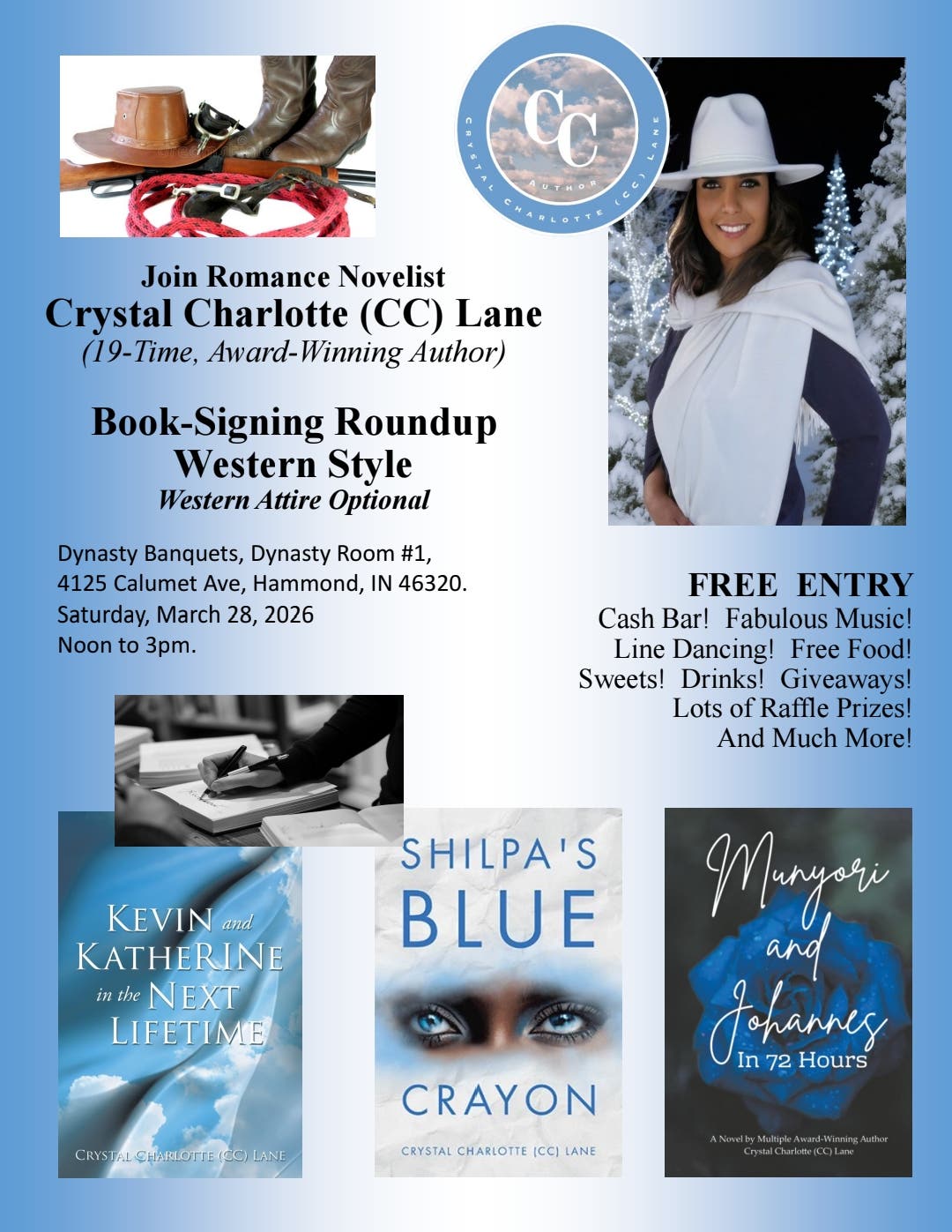 March 28th; Chicago!  You're Invited!  Book-Signing Roundup, Western Style
