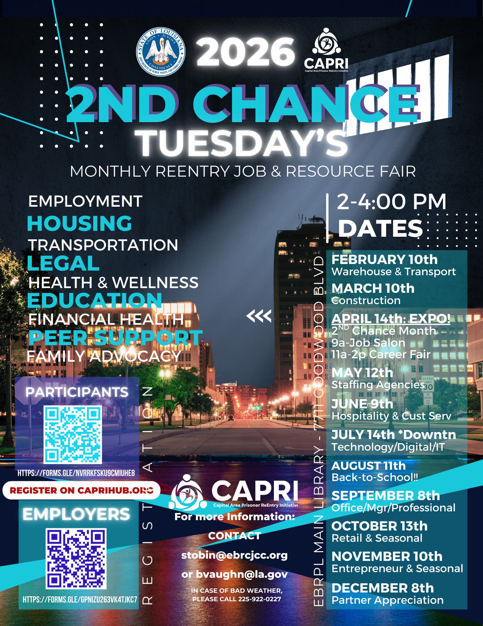 2026 CAPRI Second Chance Tuesday Job & Resource Fair