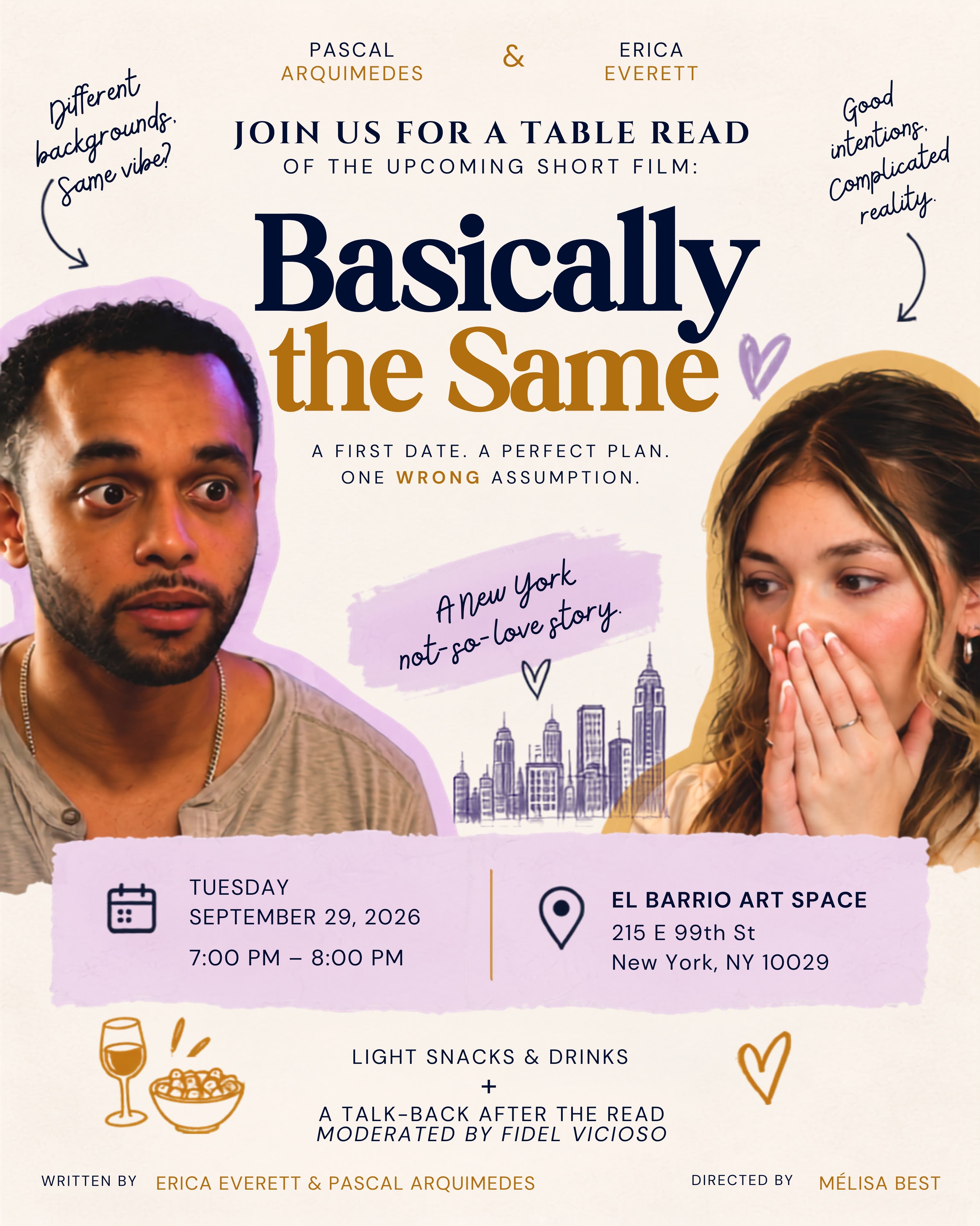 Basically the Same- A Table read and talk back for an up coming short film.
