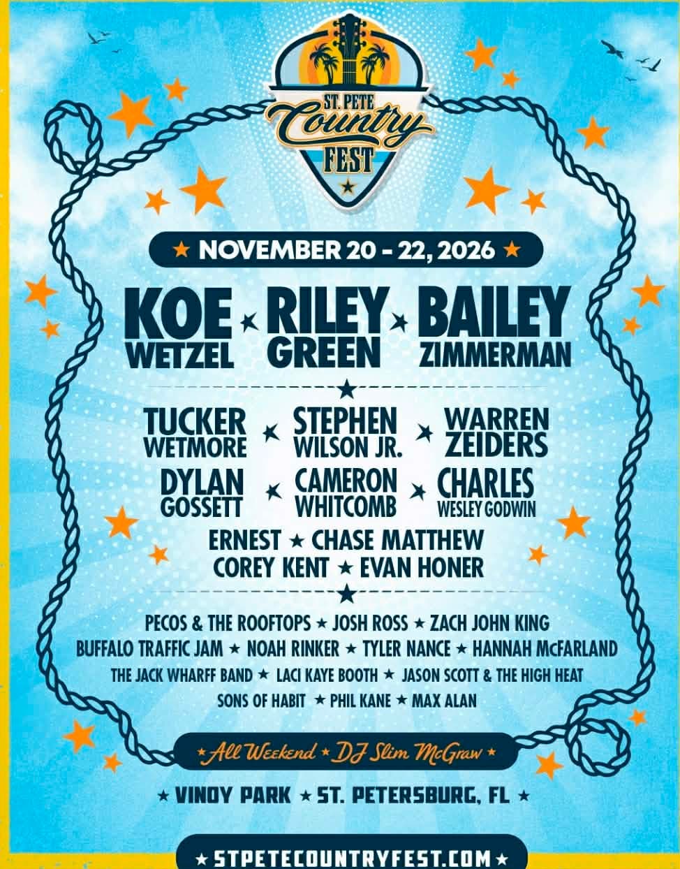St. Pete Country Fest 2026 - Promo Code "RAVEFAM"