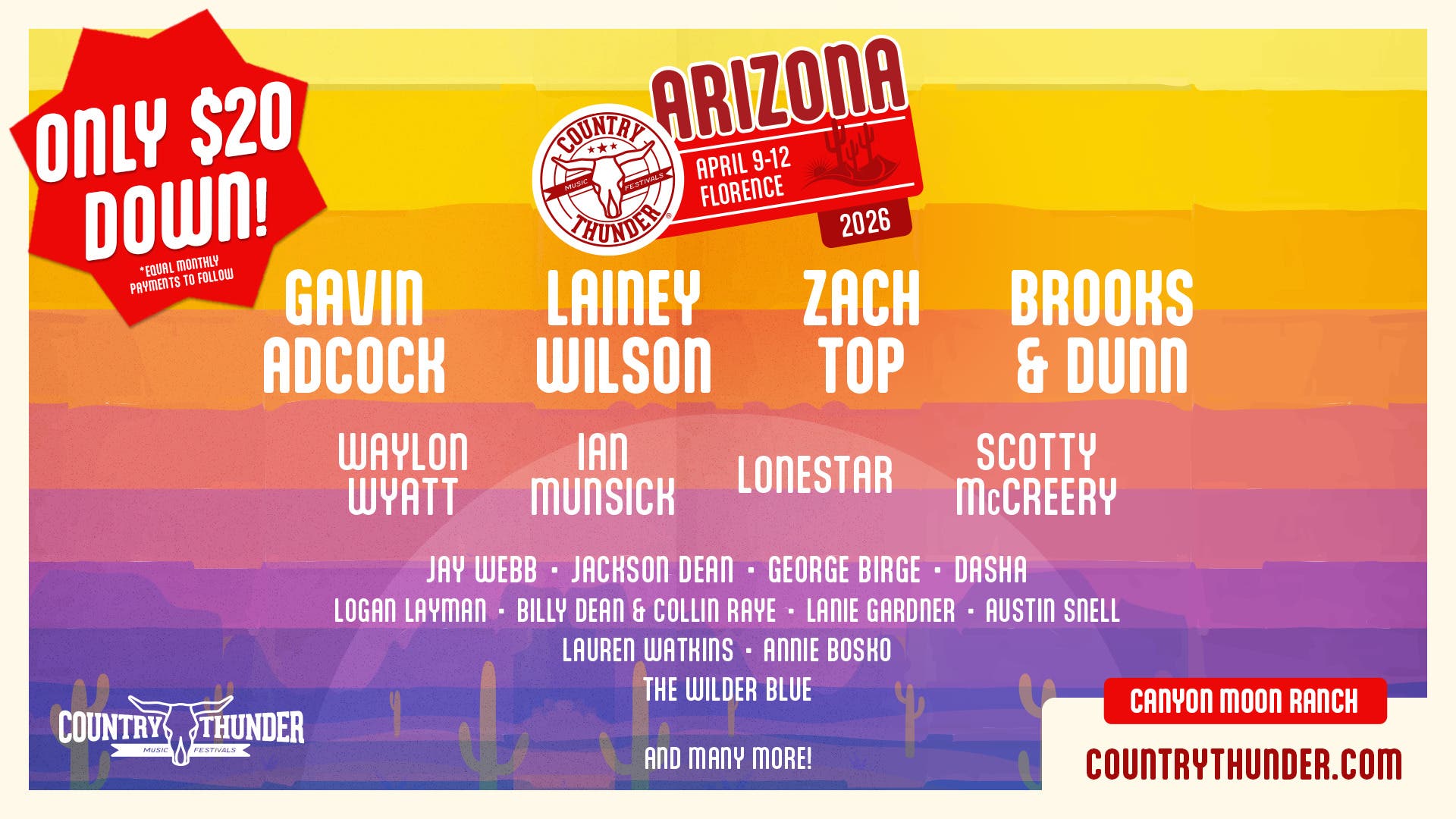 Country Thunder Arizona 2026 - Promo Code "RAVEFAM"